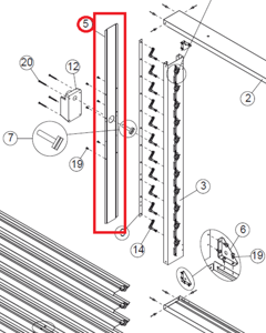 Right cover plate Shutter SOB50